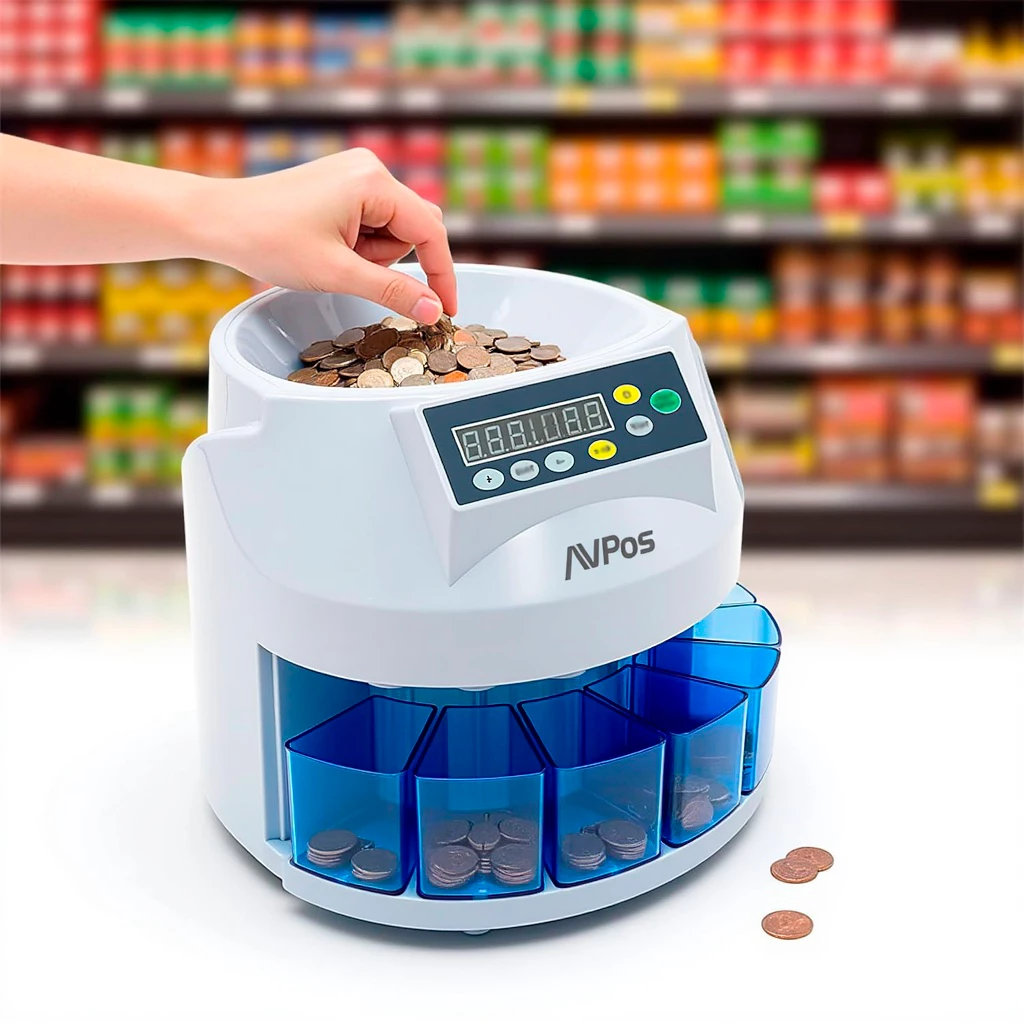Contador/clasificador de monedas AVPos CCM6 - Imagen 6