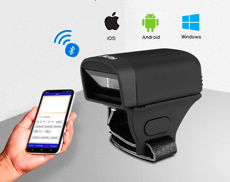 Lector Codigos AVPos BT02 Portatil Finger Bluetooth 1D + 2D + QR - Imagen 5